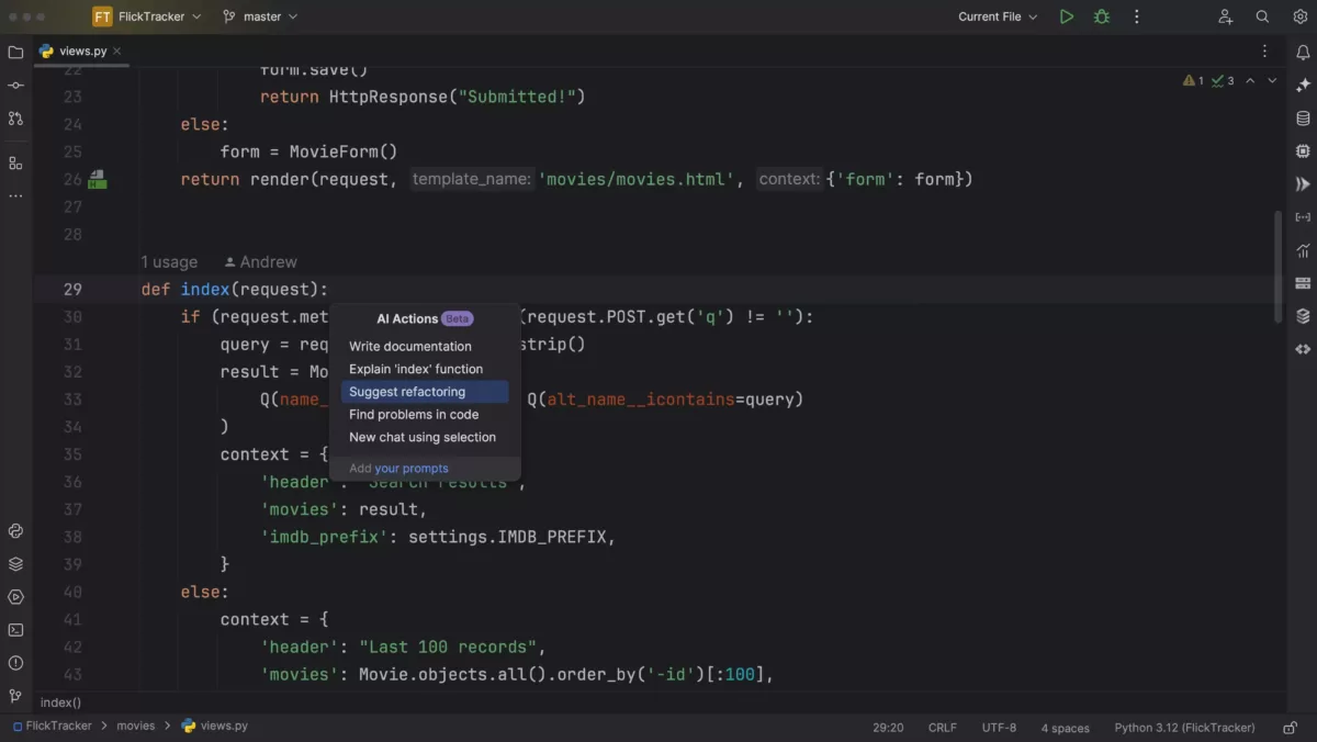 Jetbrains PyCharm AI Assistant 预览阶段结束