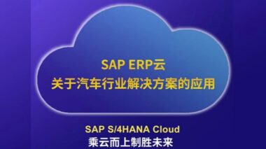 SAP云篇章六：SAP ERP云关于汽车行业解决方案的应用【SAP S/4HANA Cloud，乘云而上制胜未来】