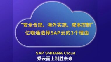 SAP云篇章六：“安全合规、海外实施、成本控制”亿咖通选择SAP云的3个理由【SAP S_4HANA Cloud，乘云而上制胜未来】