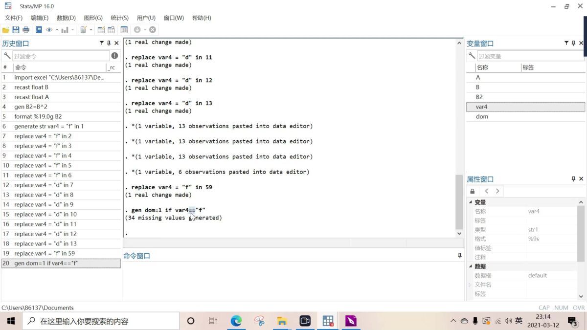 Stata 统计与数据管理软件 软件界面 5