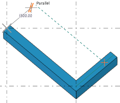 Tekla Structures 捕捉到平行点和捕捉到对象面2